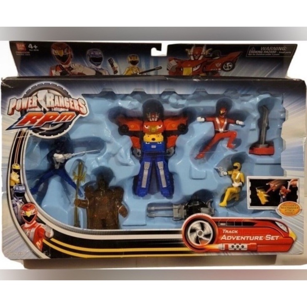 Bandai Power Rangers RPM Track Adventure Set 95121 Red Blue Yellow Rangers New